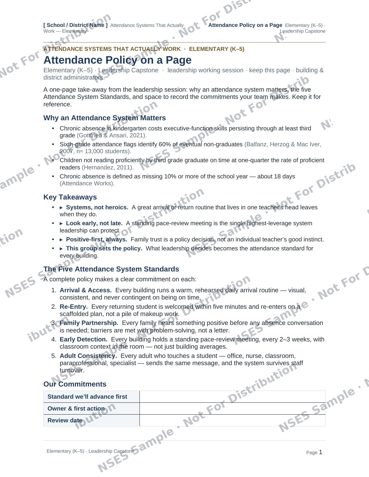 Administration Capstone Policy on a Page preview