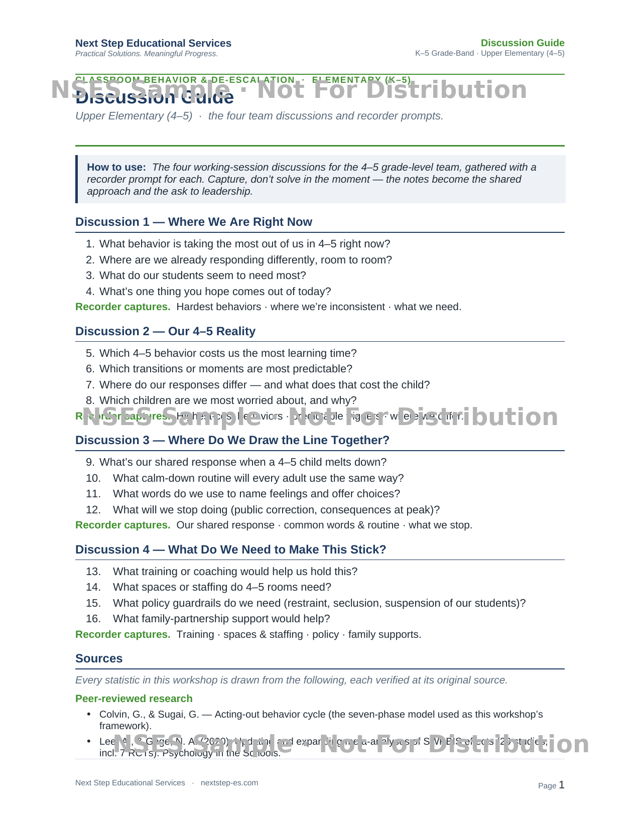Upper Elementary Discussion Guide preview