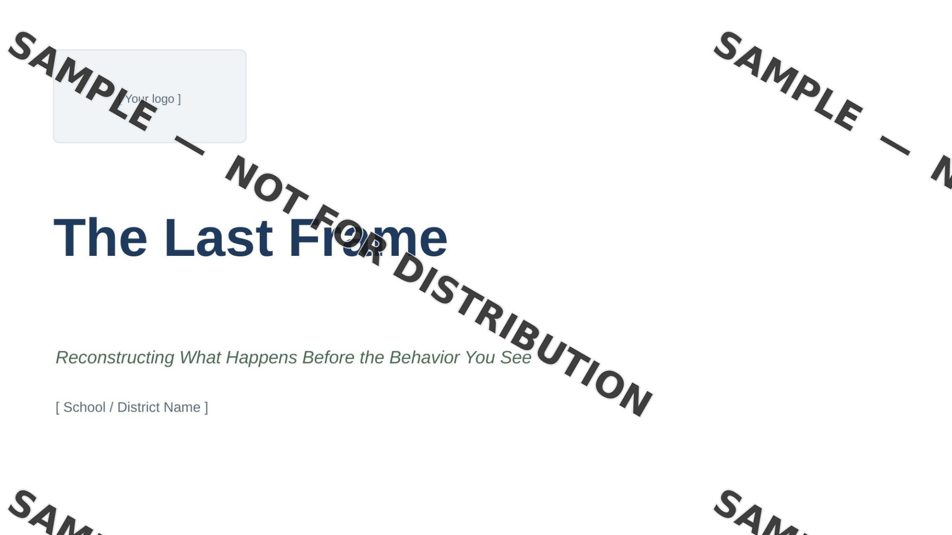 Customizable title slide