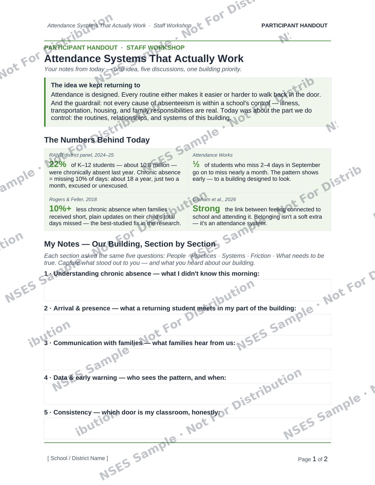 Participant Handout preview