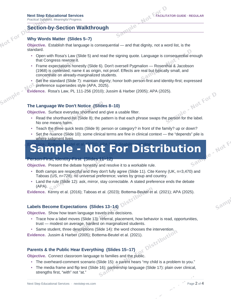 Beyond Labels — facilitator guide walkthrough