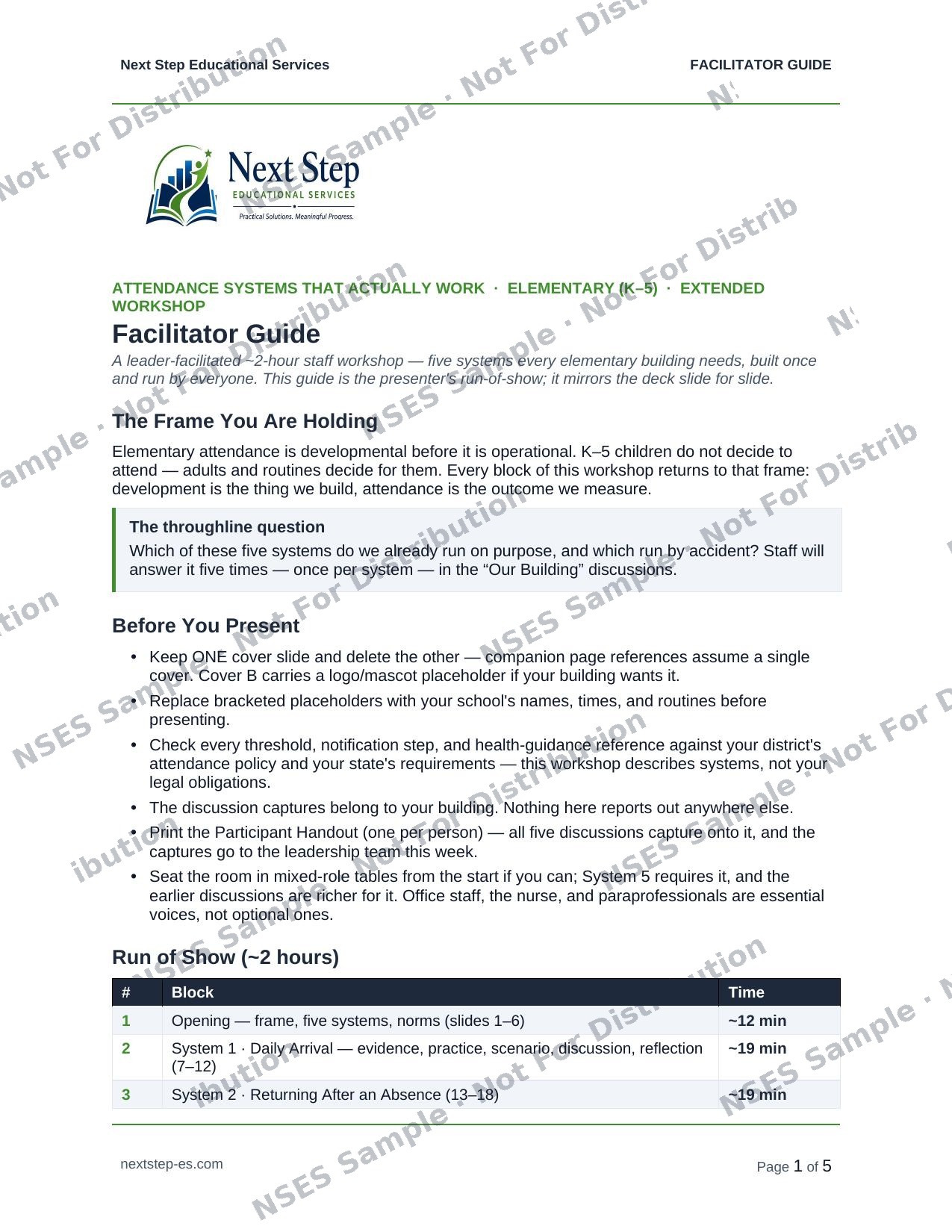 Facilitator Guide preview