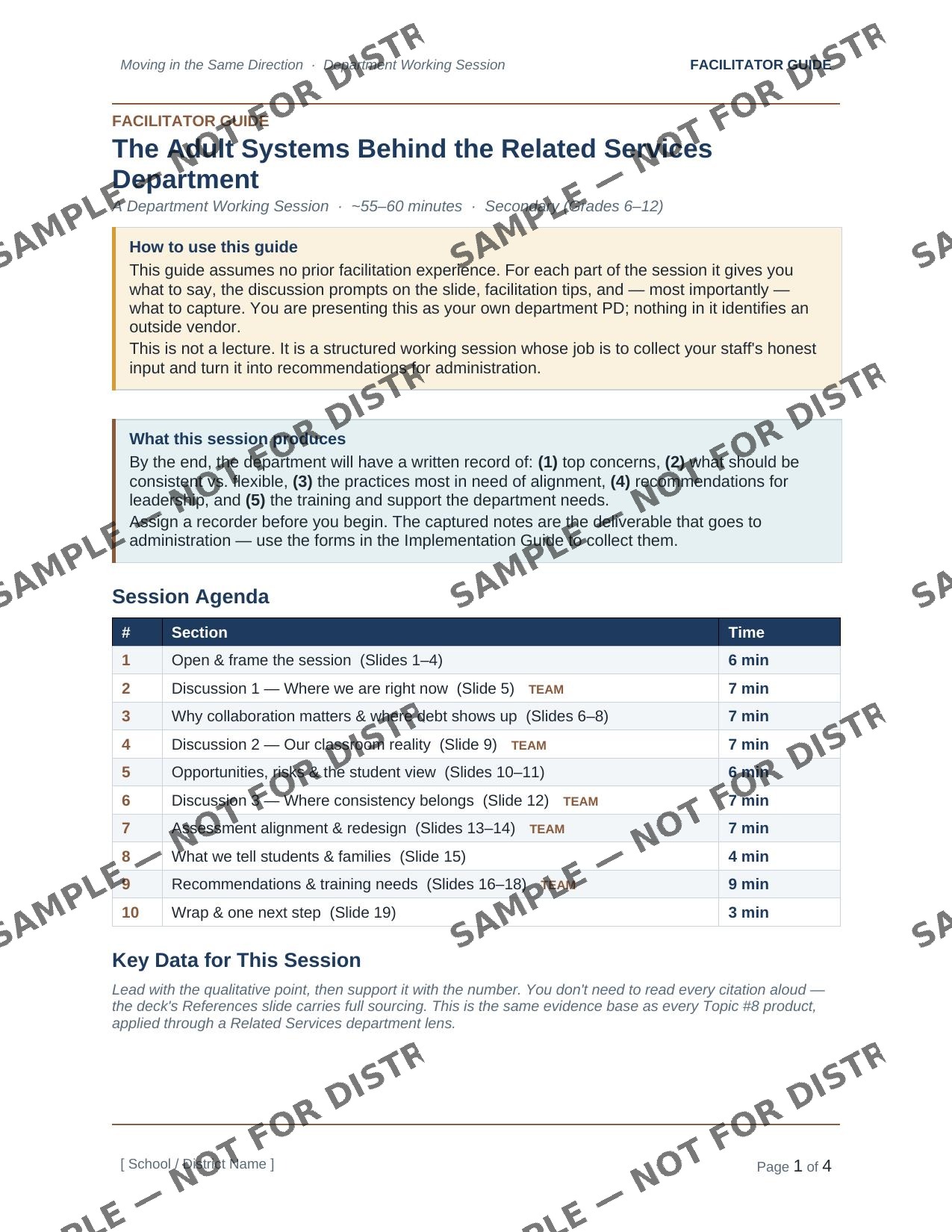 Related Services Facilitator Guide
