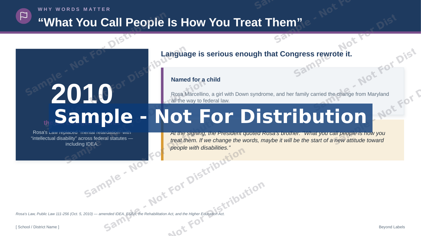 Beyond Labels — research and legal grounding