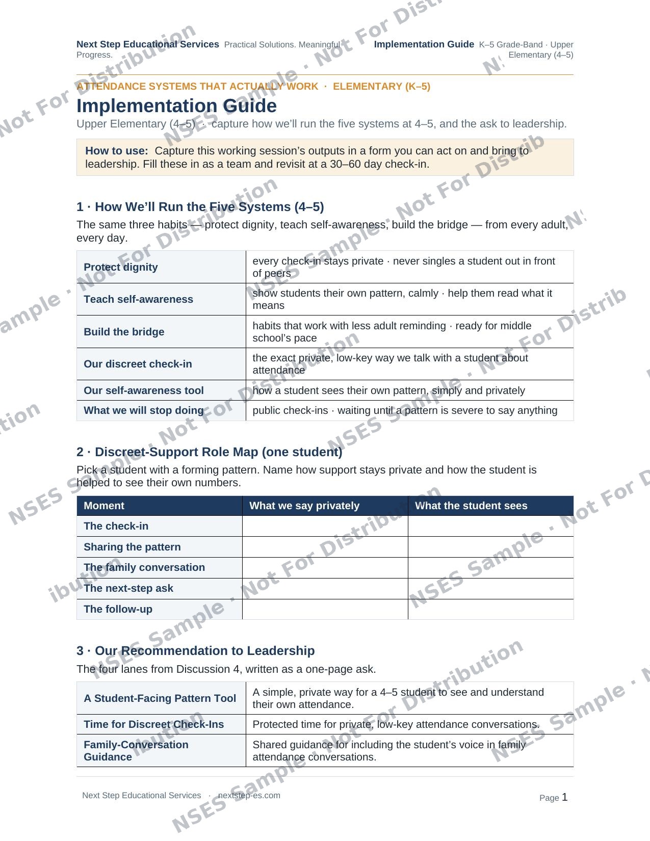 Upper Elementary 4–5 Implementation Guide preview