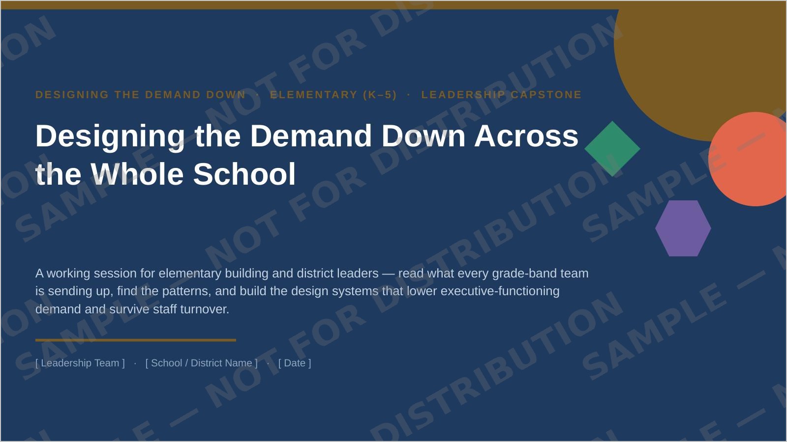 Administration Capstone — designing it across the whole school.