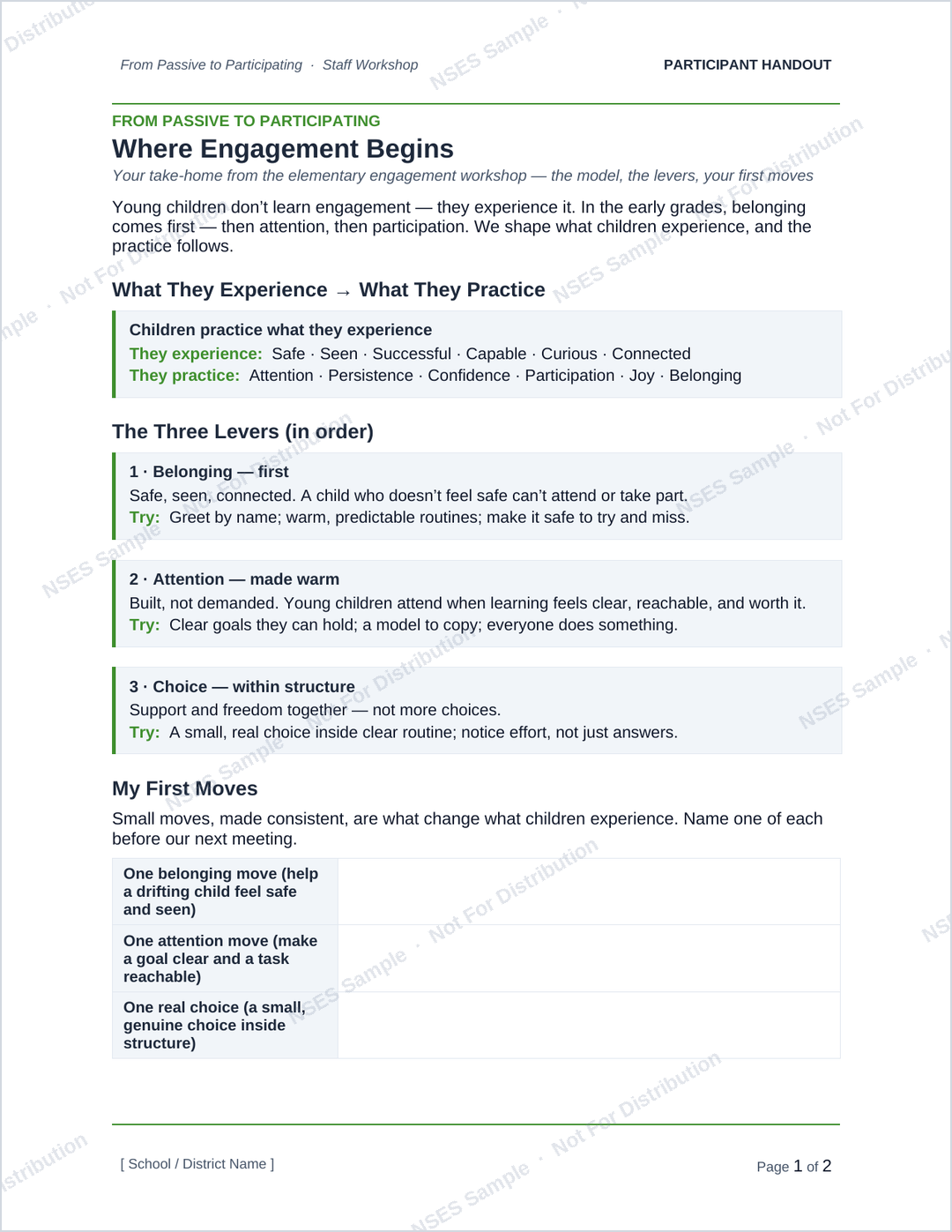 Participant Handout