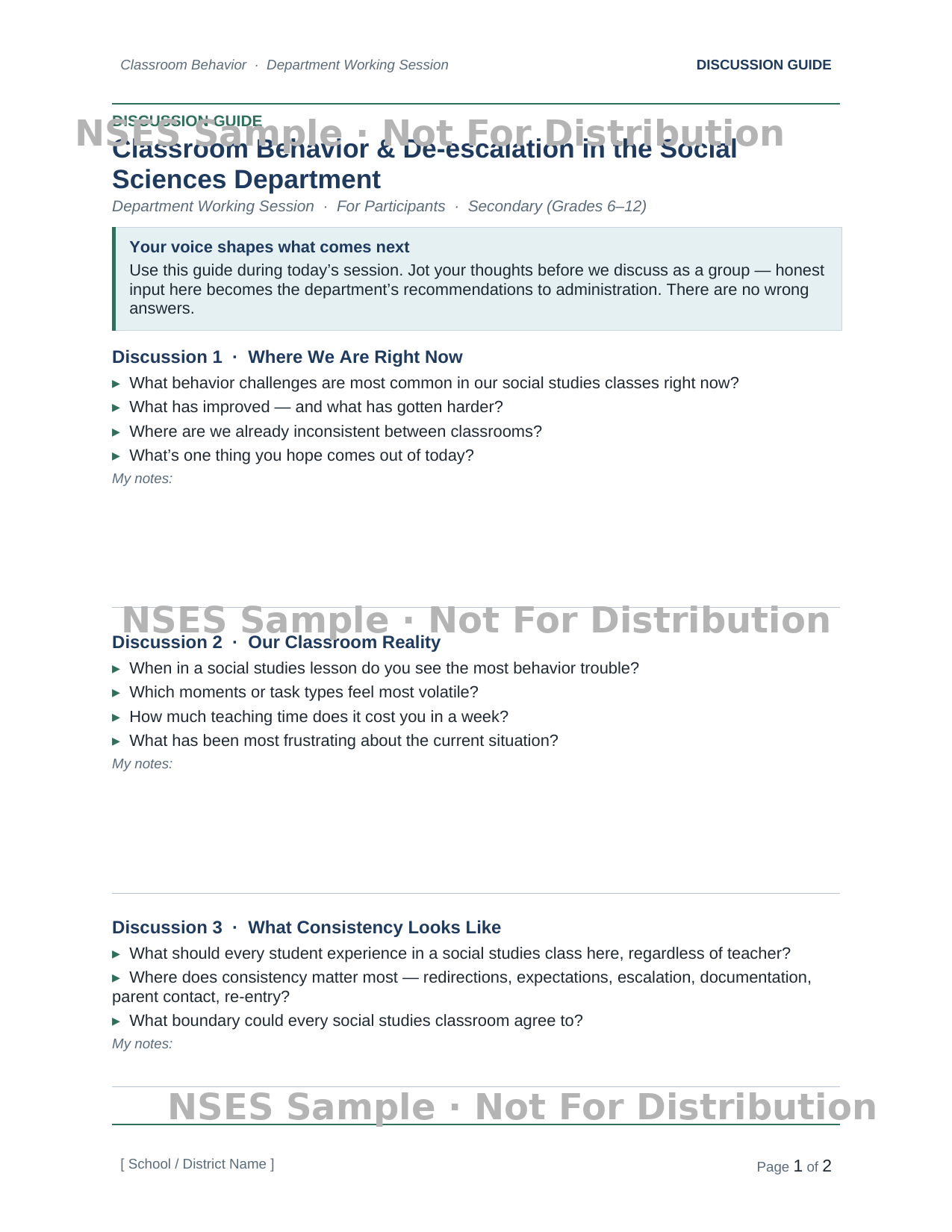 Social sciences discussion guide preview
