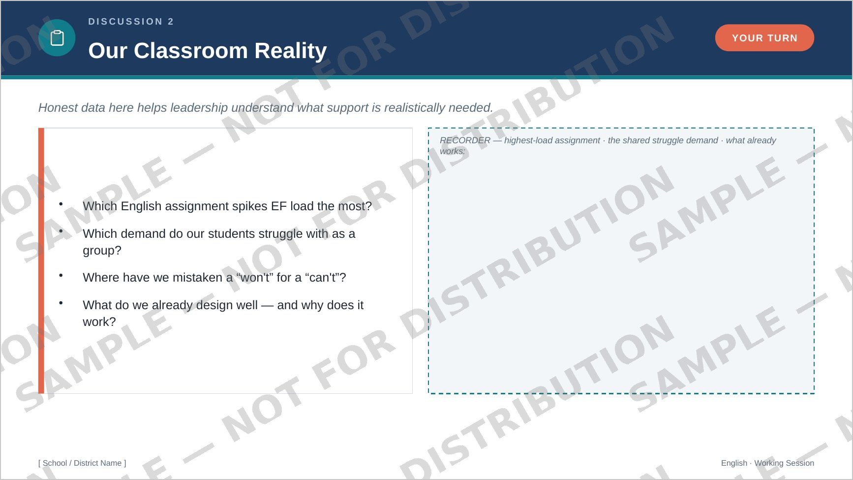 Our classroom reality — naming the load honestly.