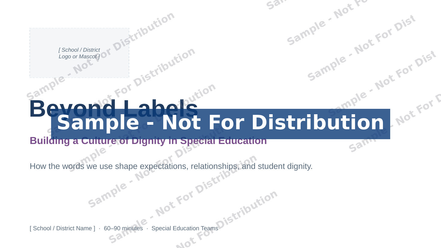 Beyond Labels — customizable title slide