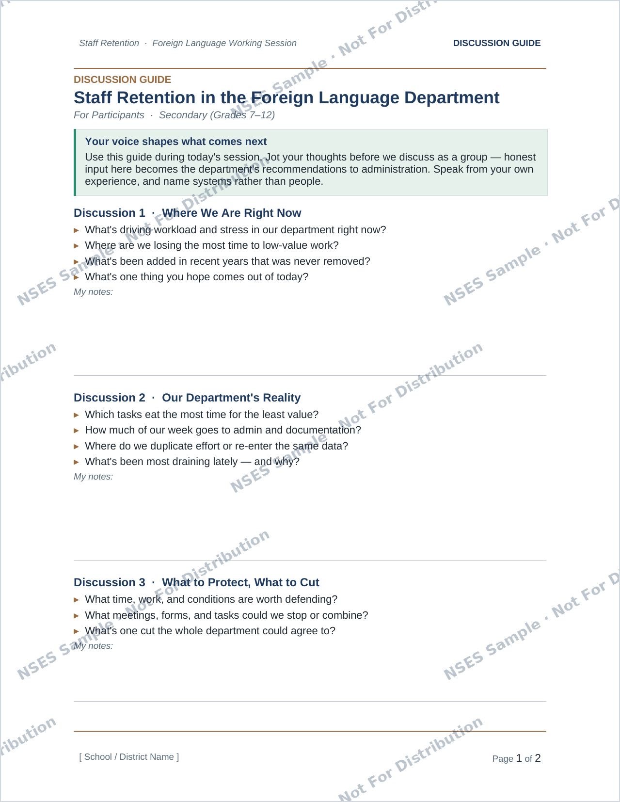 Discussion guide preview
