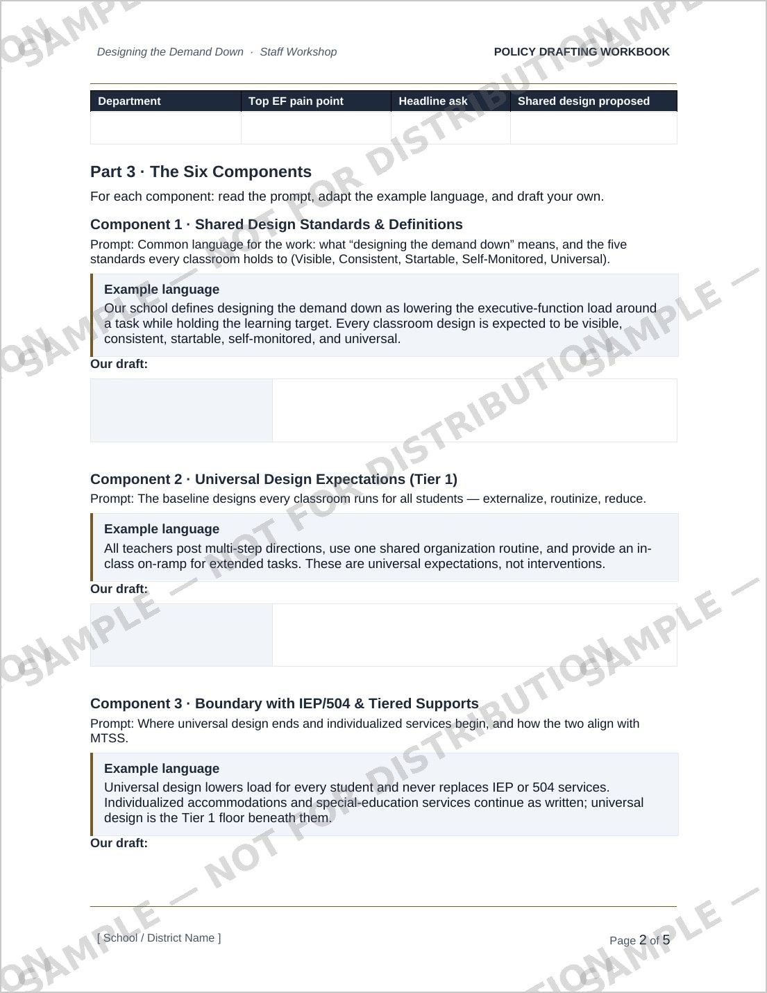 Facilitator guide with timing and talking points.