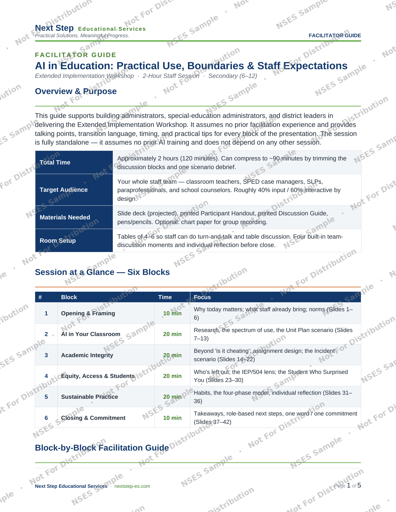 Facilitator guide preview