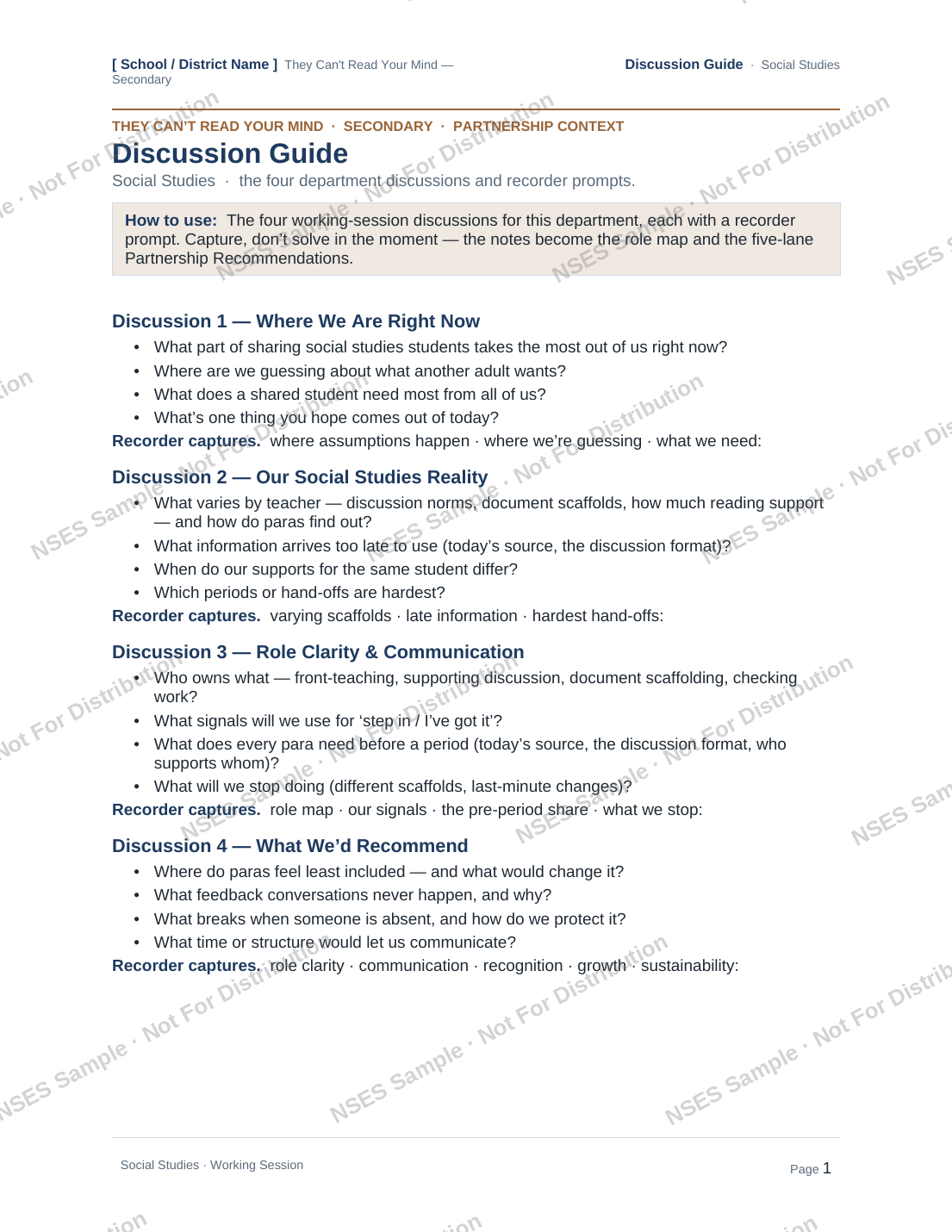 Discussion guide preview