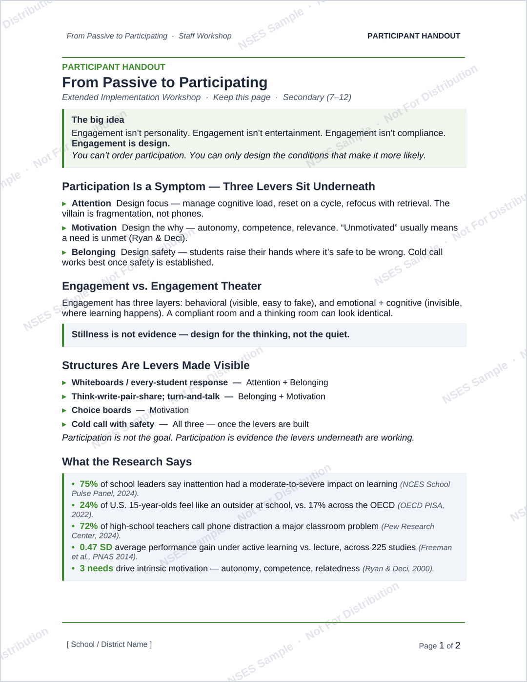 Participant Handout
