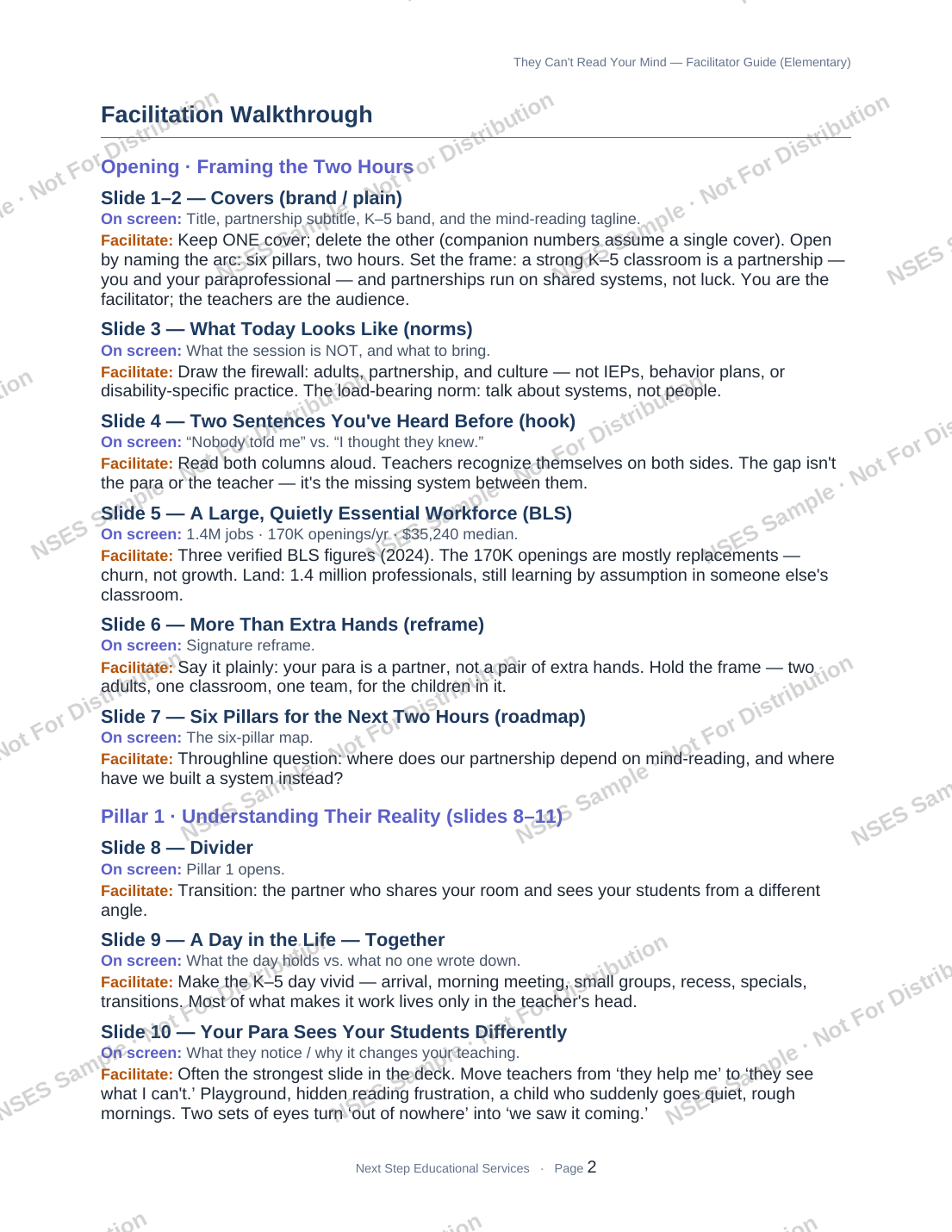 Facilitator guide preview