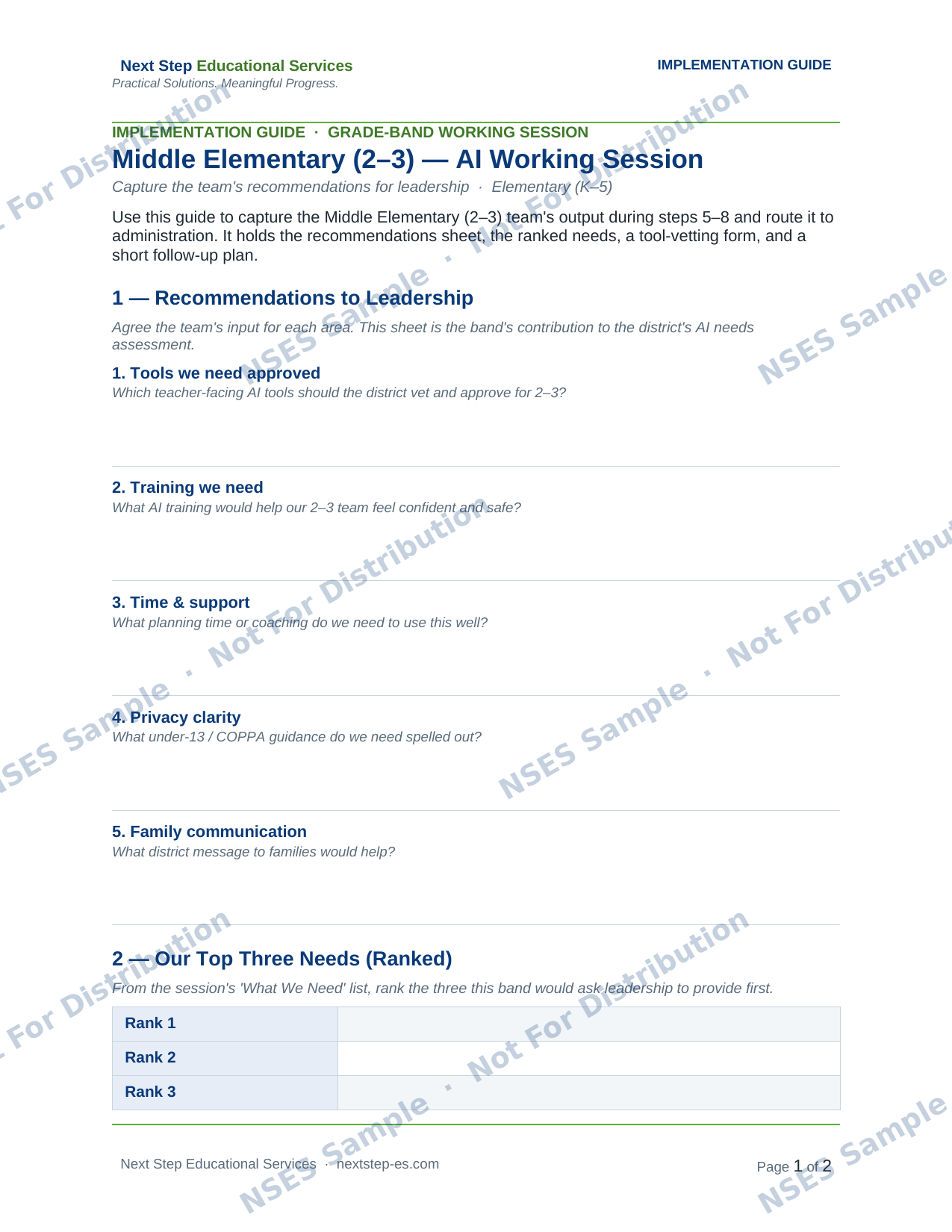 Implementation Guide 2-3 preview